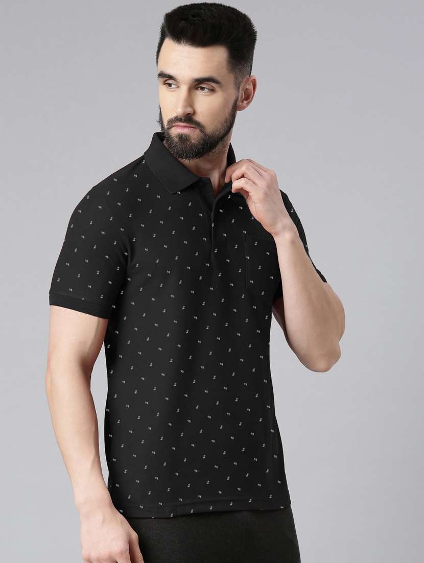 men printed all over print polo t-shirt - 21269263 -  Zoom Image - 0