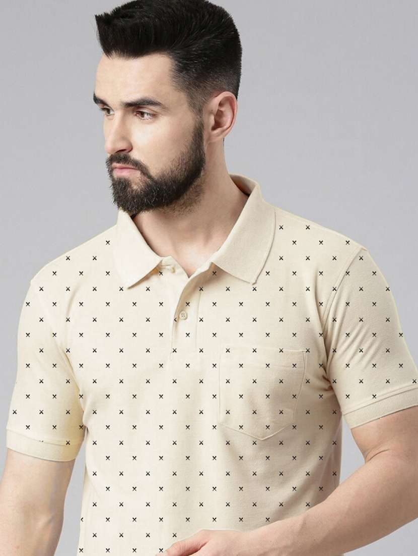 men printed polo neck t-shirts - 21269267 - Standard Image - 3