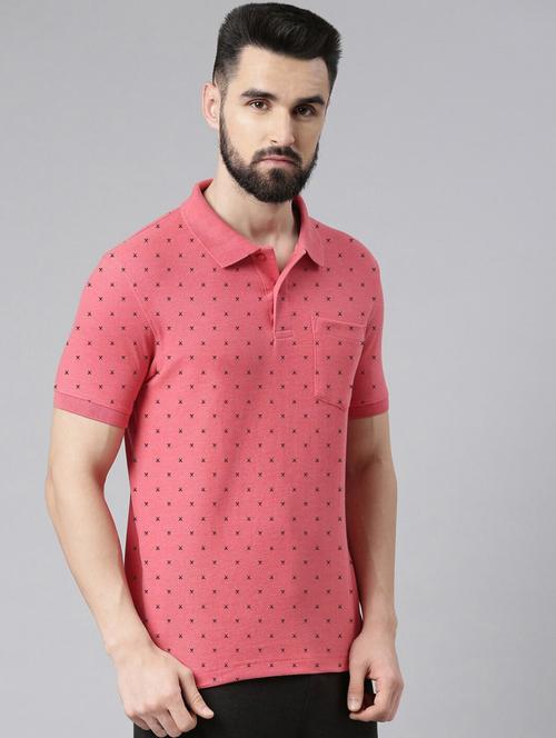 coral cotton all over print tshirt - 21269268 - Standard Image - 0