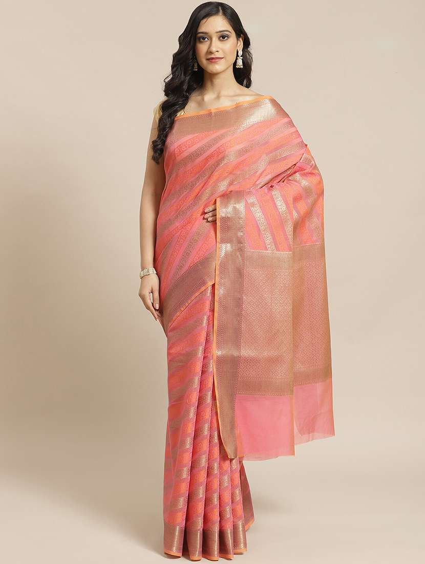 women self design handloom saree with blouse - 21271388 -  Zoom Image - 0