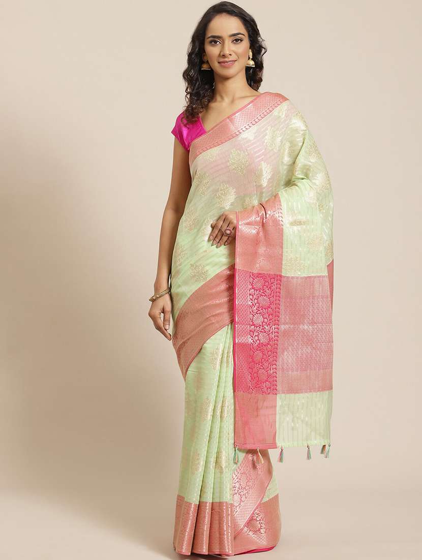 women self design banarasi saree with blouse - 21271431 -  Zoom Image - 0