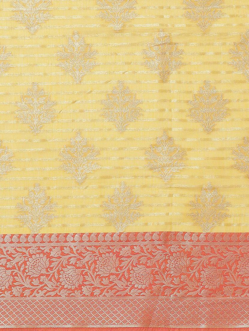 self design handloom saree with blouse - 21271432 - Standard Image - 3