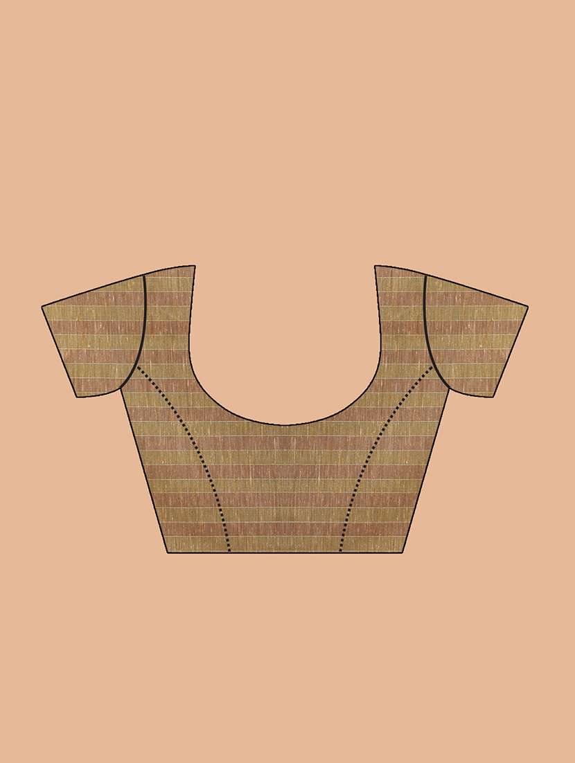women checkered handloom saree with blouse - 21271438 - Standard Image - 3
