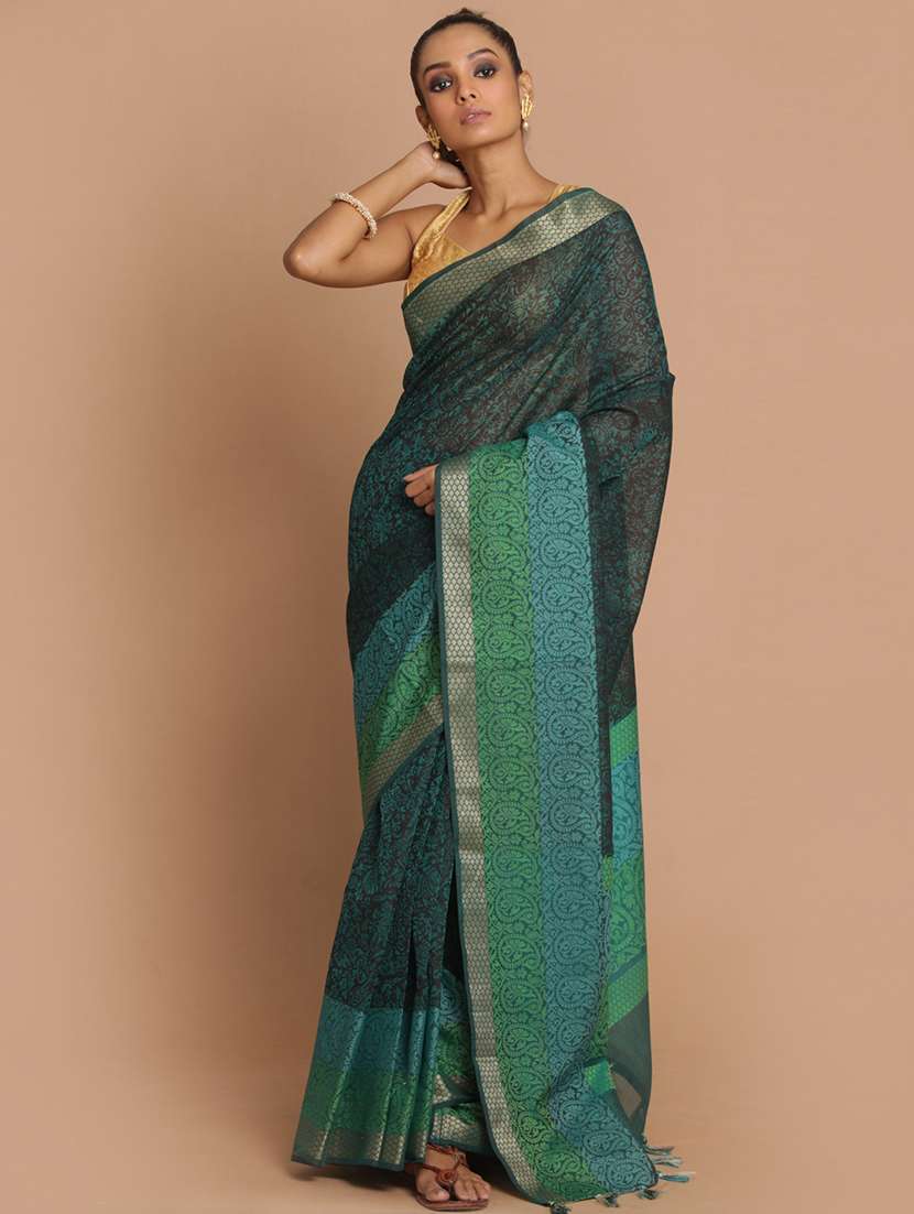 women self design handloom saree with blouse - 21271513 -  Zoom Image - 0