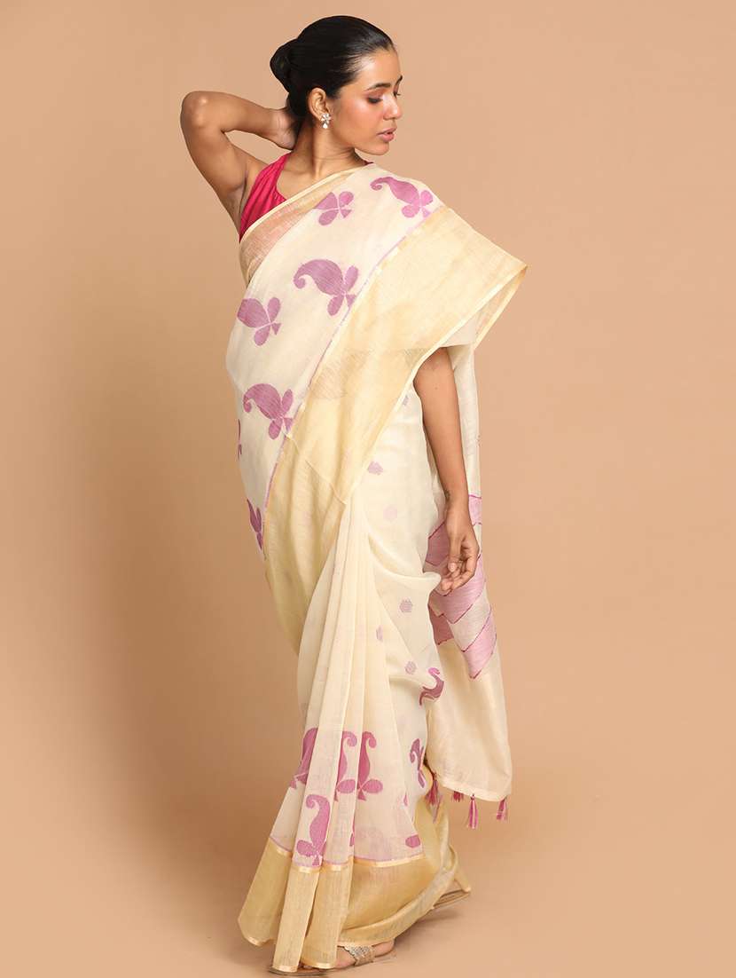 women self-designed handloom saree with blouse - 21271566 -  Zoom Image - 0