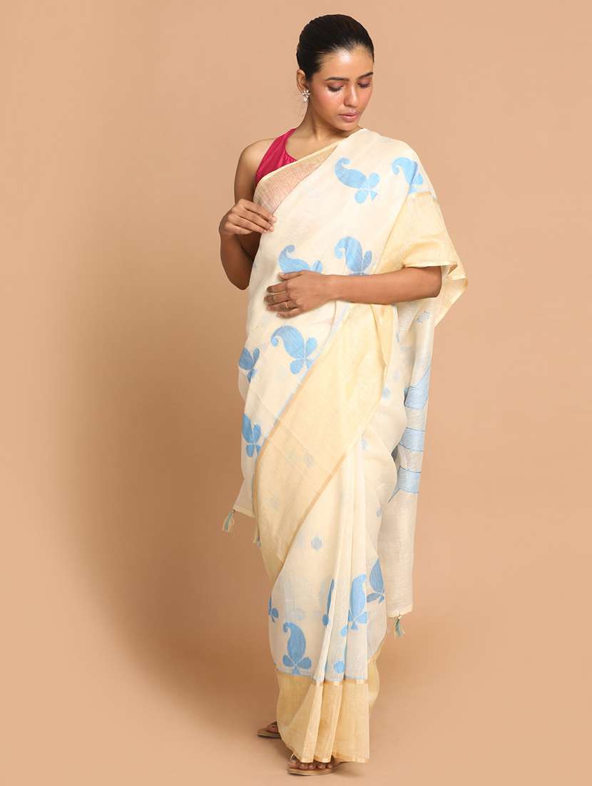 women self-designed handloom saree with blouse - 21271571 - Zoom Image - 0