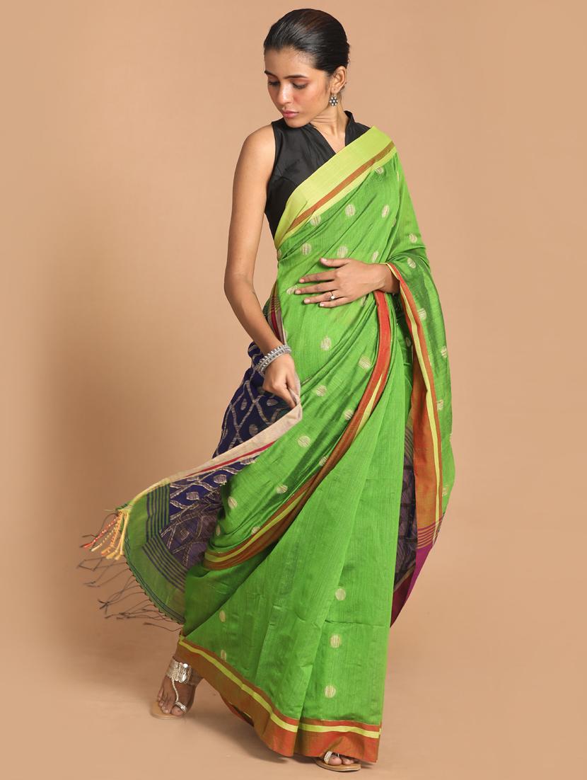 women cotton handloom saree with blouse - 21271821 - Zoom Image - 0