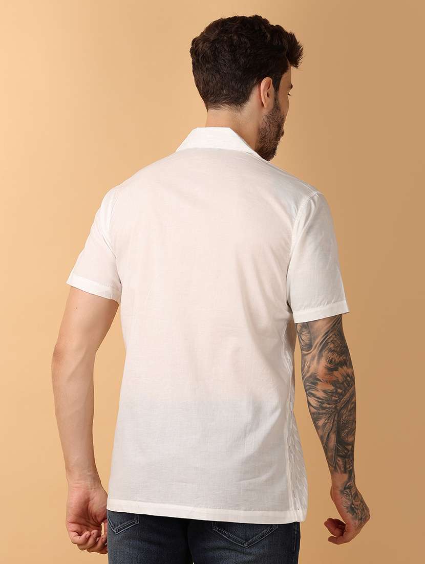 men collared neck short sleeves casual shirt - 21272654 -  Standard Image - 3