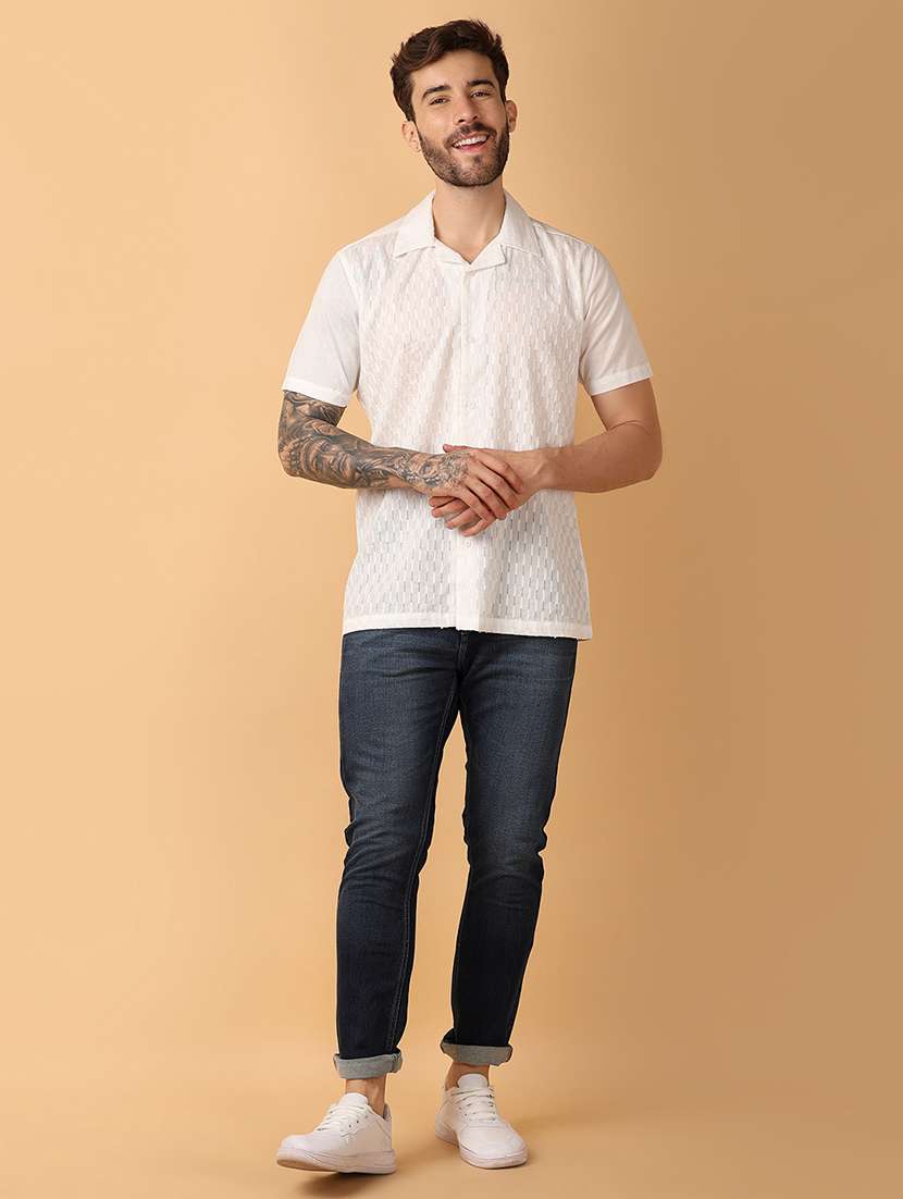 men collared neck short sleeves casual shirt - 21272654 -  Standard Image - 5