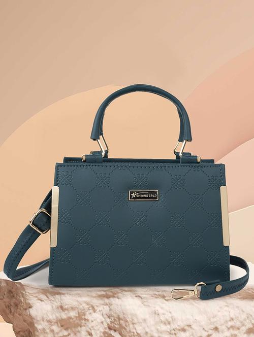 solid leatherette (pu) handbag - 21273750 - Standard Image - 0