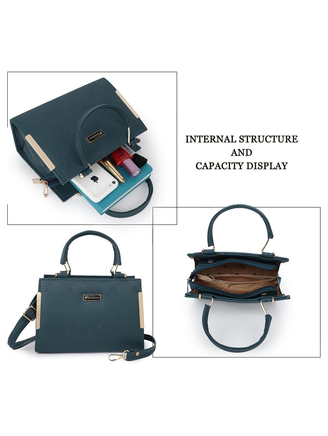 solid leatherette (pu) handbag - 21273750 - Standard Image - 3