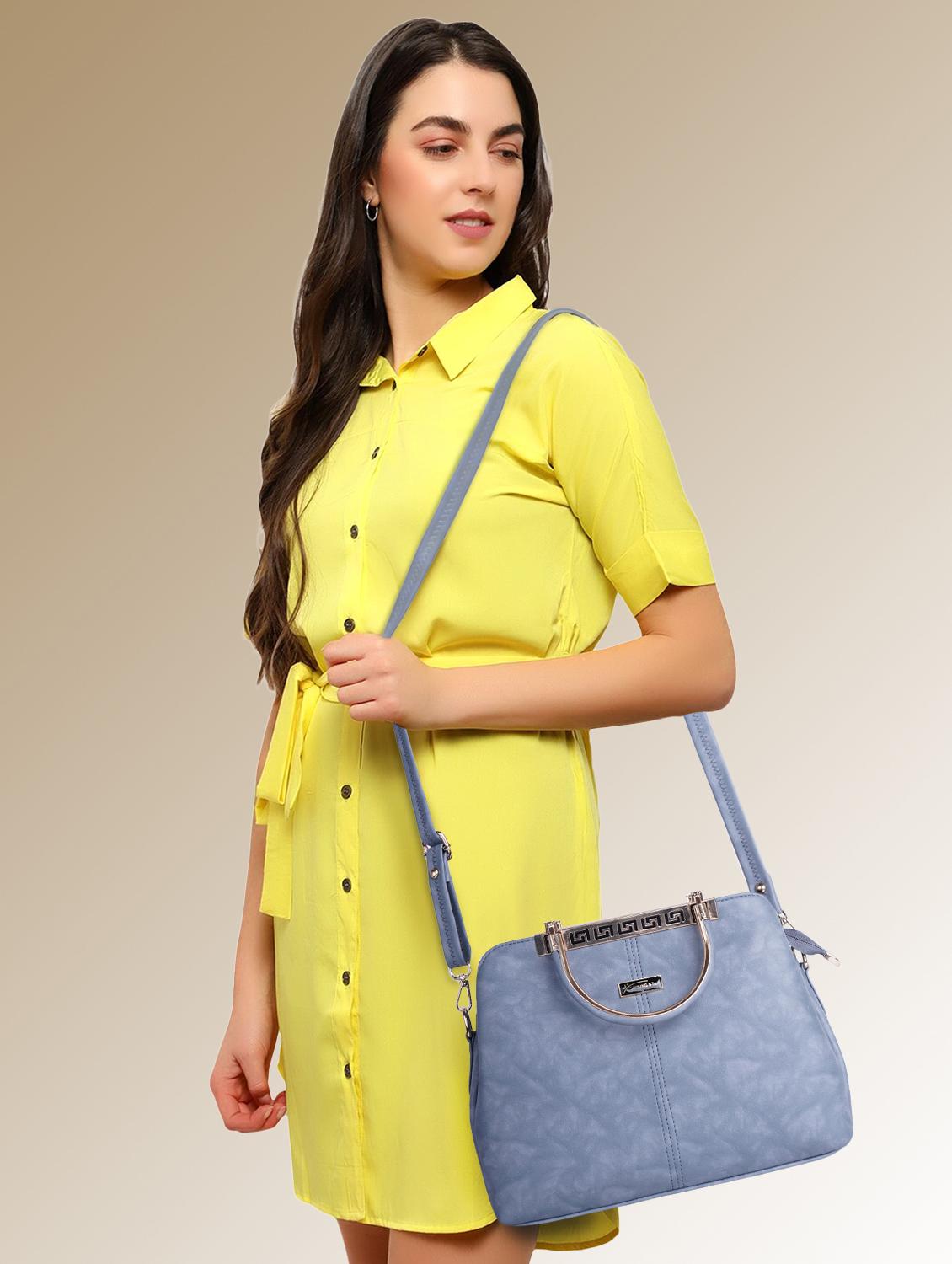 solid leatherette (pu) handbag - 21273771 - Standard Image - 5