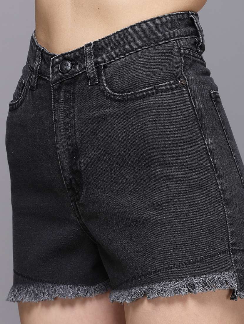 women solid high rise short - 21274180 -  Standard Image - 5