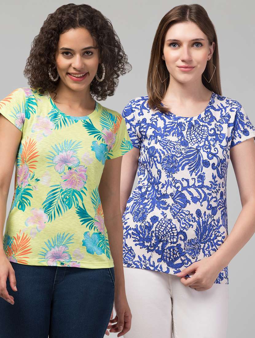 pack of 2 multi colored t-shirt