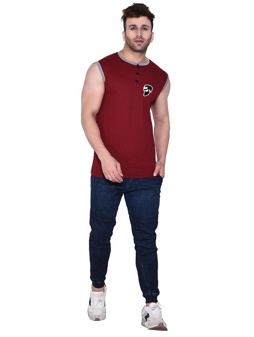men plain sleeveless t-shirt - 21274814 - Standard Image - 3
