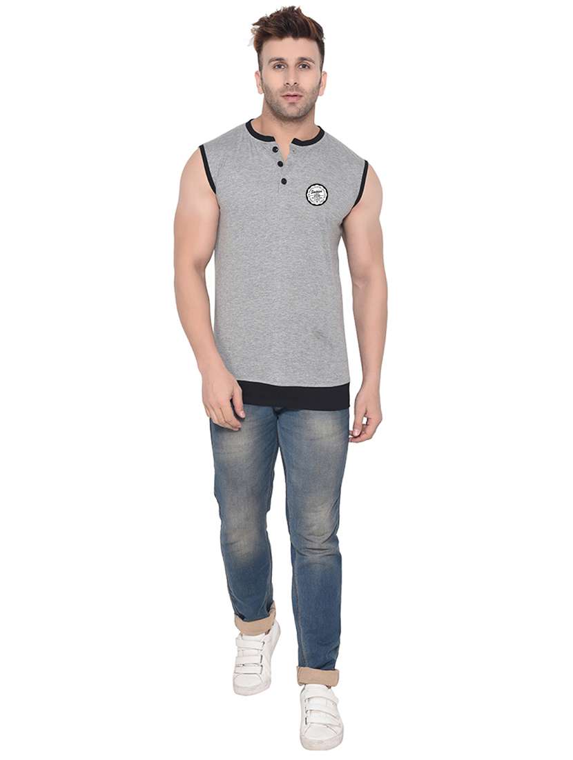 men plain sleeveless t-shirt - 21274820 - Standard Image - 3