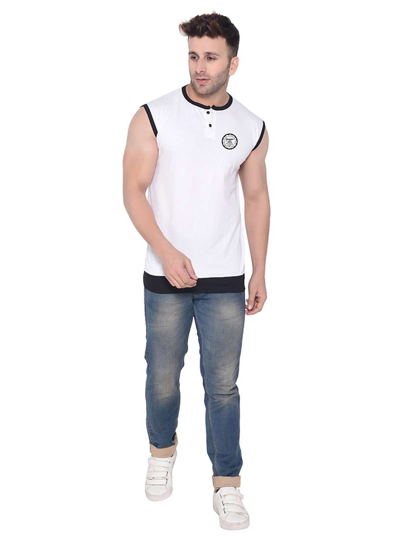 men plain sleeveless t-shirt - 21274821 - Standard Image - 3
