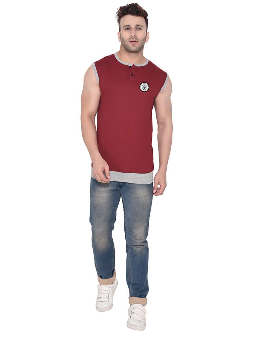men plain sleeveless t-shirt - 21274826 - Standard Image - 3