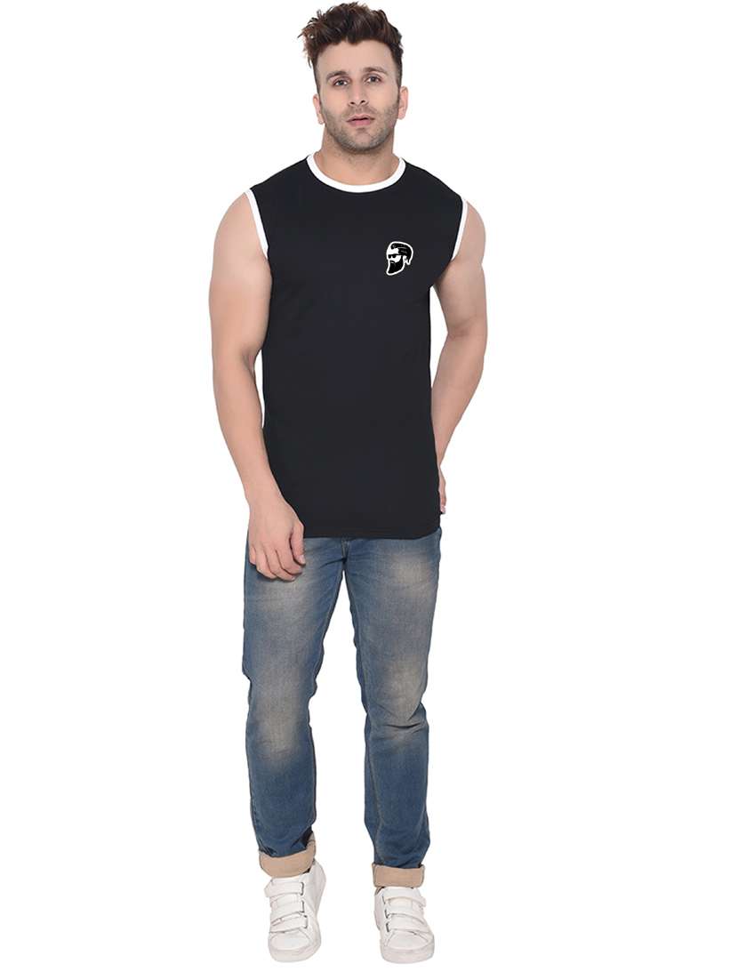 men plain sleeveless t-shirt - 21274884 -  Standard Image - 3