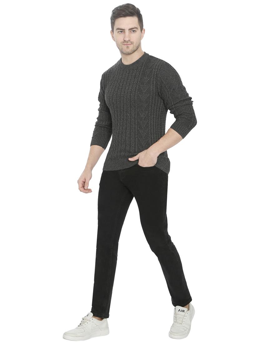 men black self design cardigans - 21275133 - Standard Image - 3