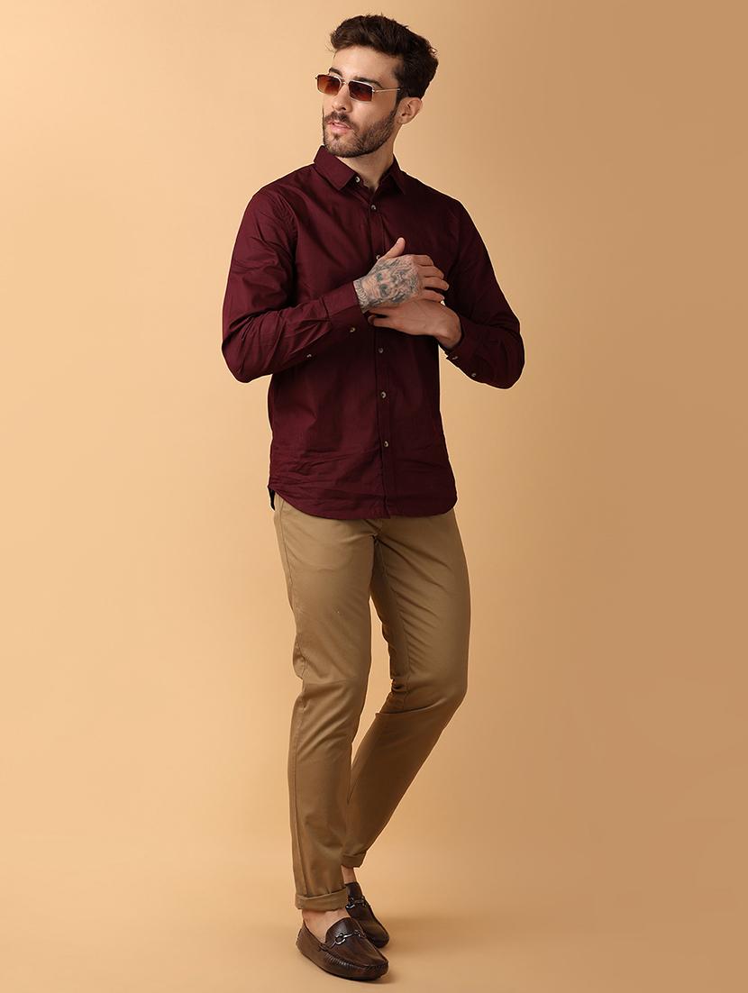 khaki cotton chinos casual trousers - 21275256 - Standard Image - 5