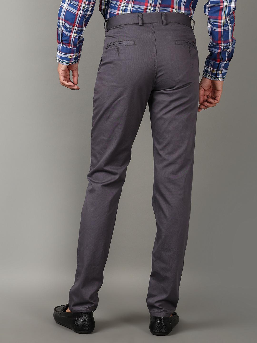 grey cotton chinos casual trousers - 21275283 - Standard Image - 5