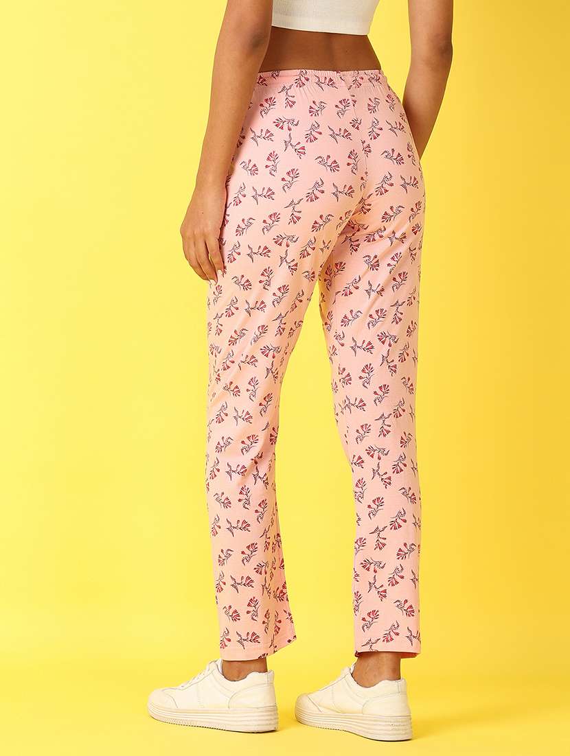 women peach printed low rise pyjama - 21275334 -  Standard Image - 3