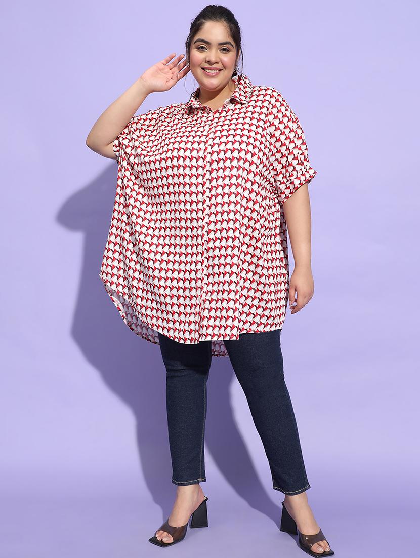 plus size woman collared shirt - 21275420 - Zoom Image - 0