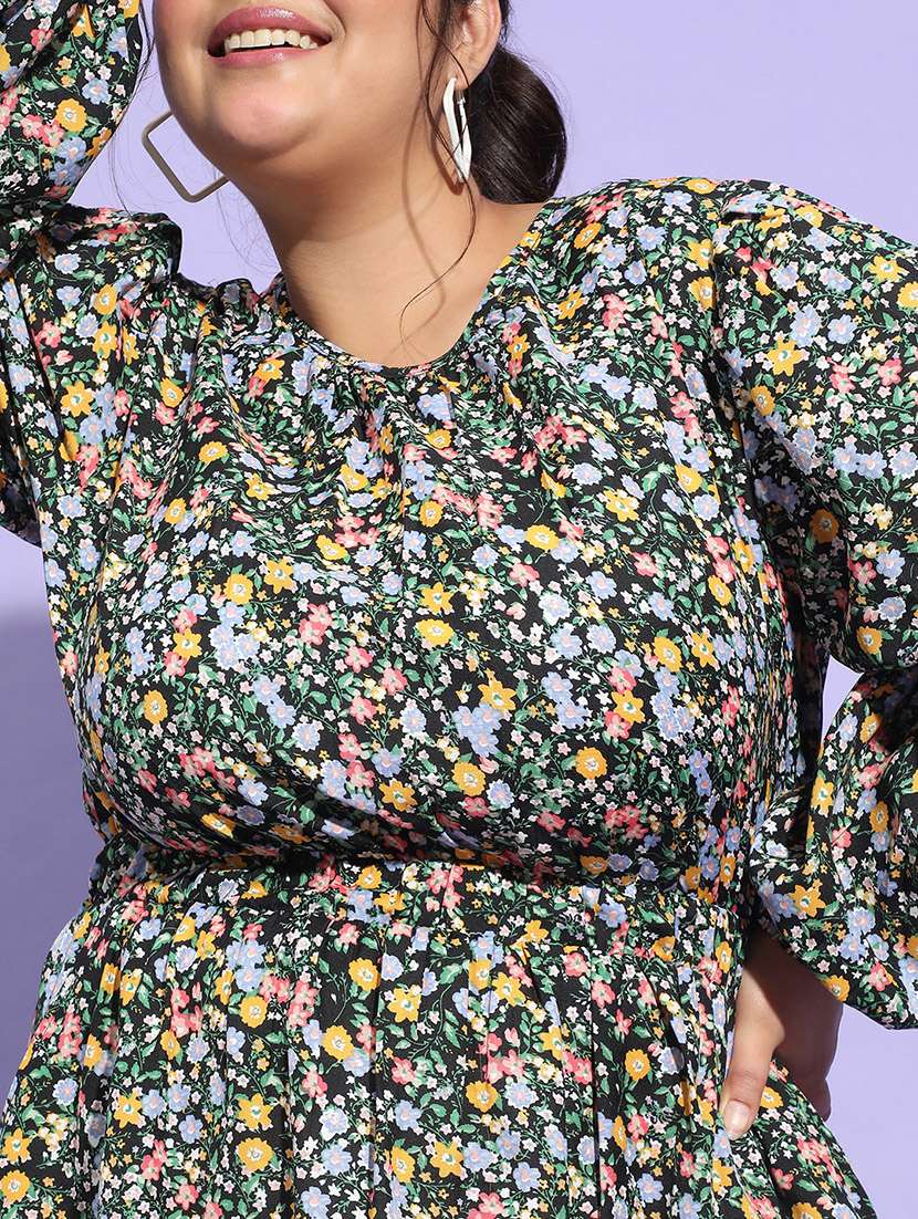 women printed fit & flare dress - 21275425 -  Standard Image - 5