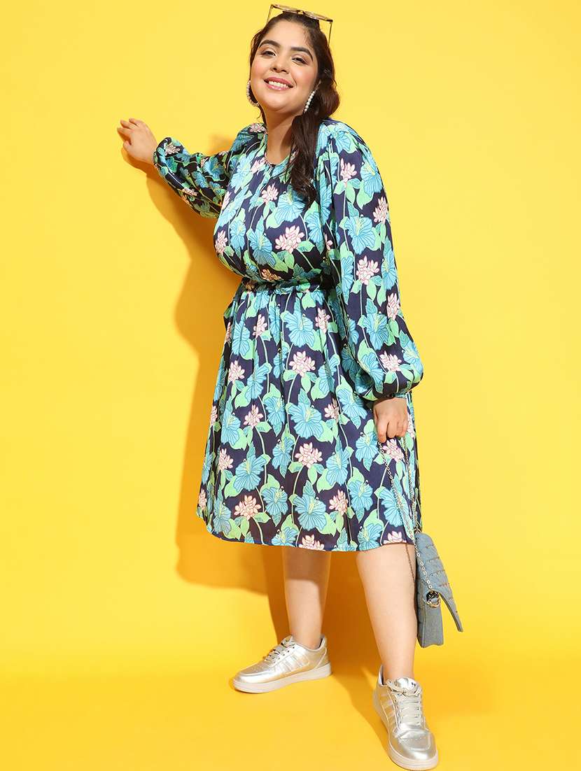 women floral print fit & flare dress - 21275426 -  Standard Image - 3