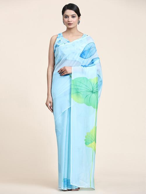 women floral printed saree with blouse - 21275778 - Standard Image - 0