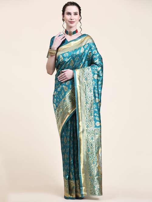 women self design banarasi saree with blouse - 21275789 - Standard Image - 0