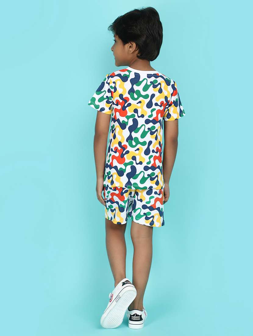 boys round neck printed shorts twin set - 21275957 -  Standard Image - 3