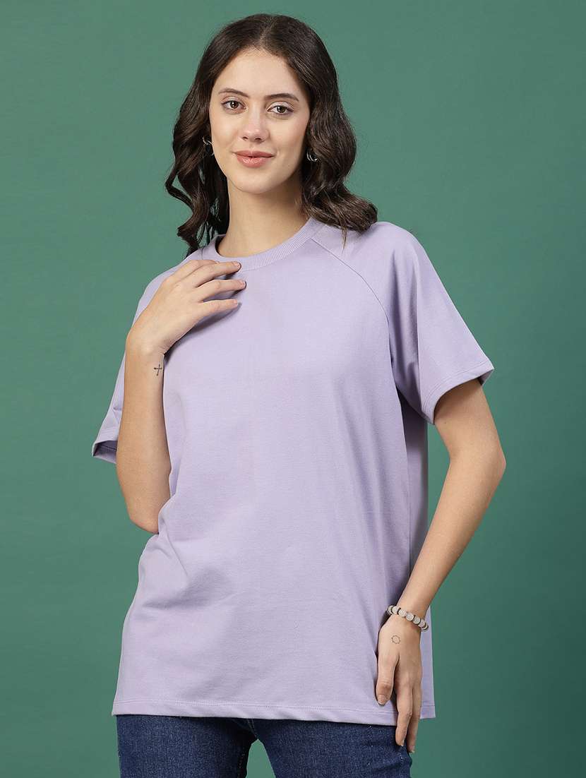 lavender cotton oversized t-shirt - 21276092 - Zoom Image - 0