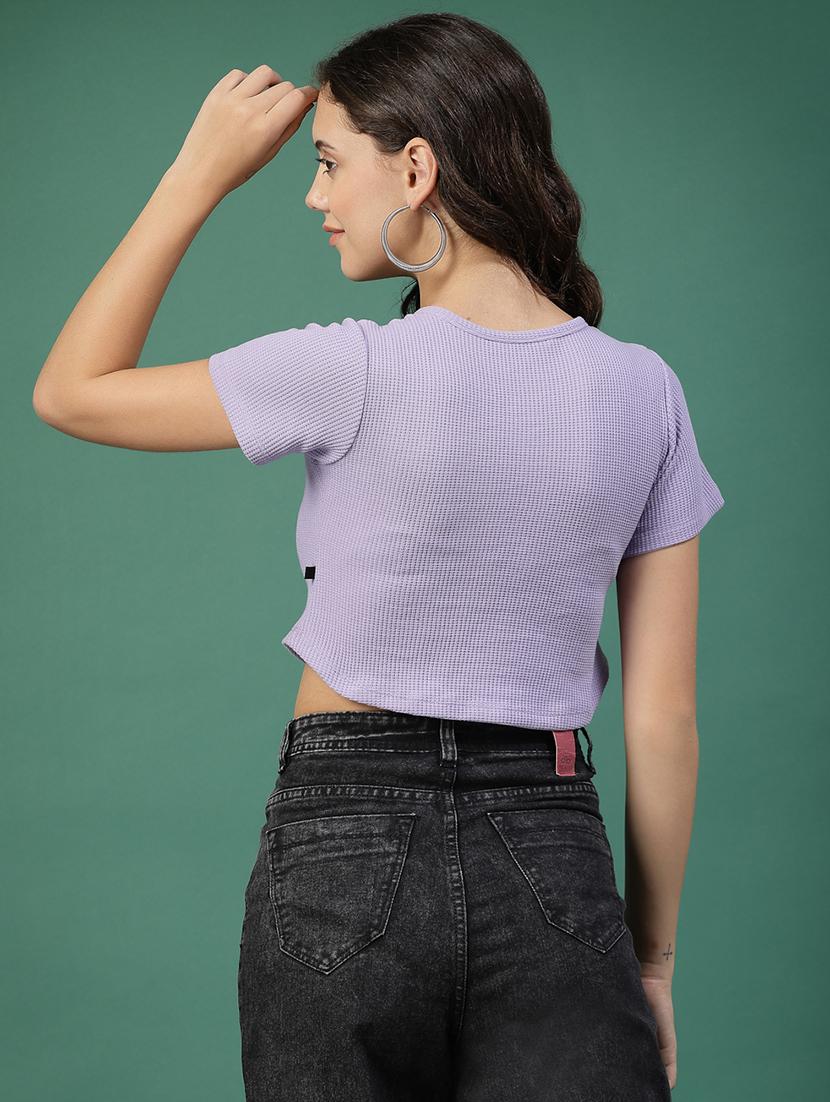lavender cotton crop top - 21276109 - Standard Image - 3
