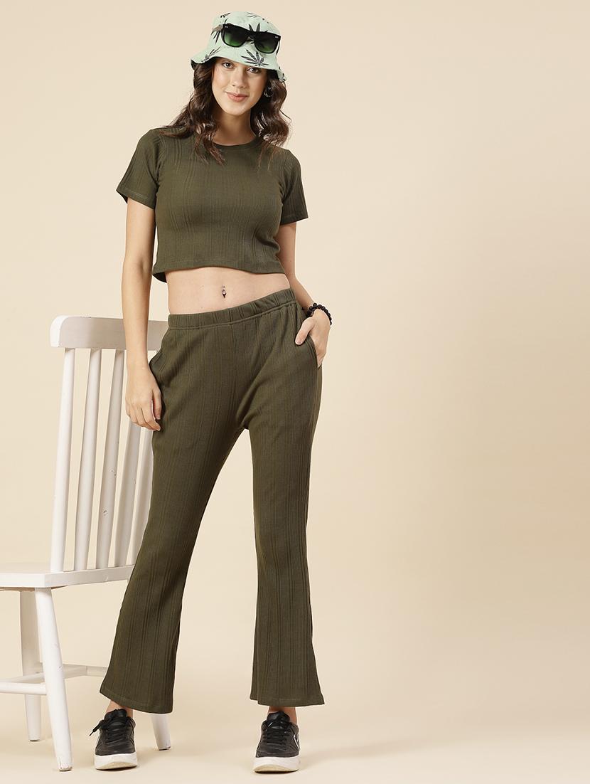 olive cotton top and trouser co-ord set - 21276110 - Zoom Image - 0