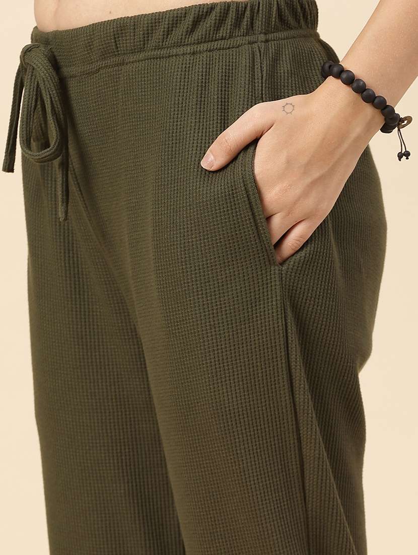 olive cotton top and trouser co-ord set - 21276113 -  Standard Image - 5