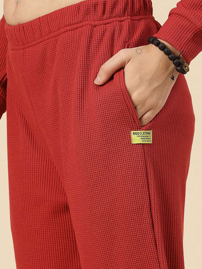 red cotton top and trouser co-ord set - 21276116 -  Standard Image - 5