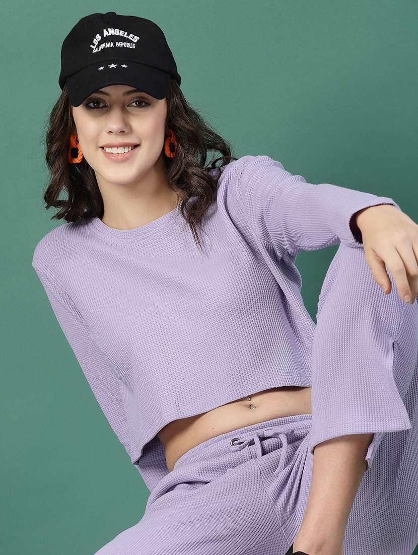 purple cotton top and trouser set coord - 21276117 -  Standard Image - 3