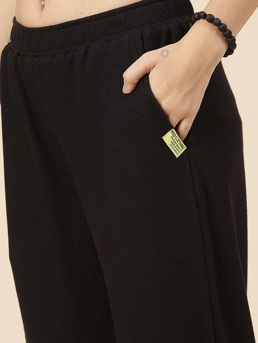 black cotton tshirt & jogger coord - 21276125 - Standard Image - 5