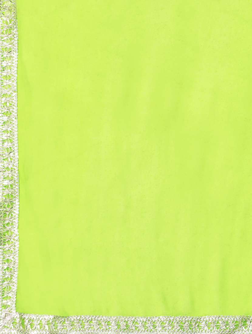 globus women green floral printed anarkali festive kurta with narrow pant & dupatta set - 21276150 -  Standard Image - 5