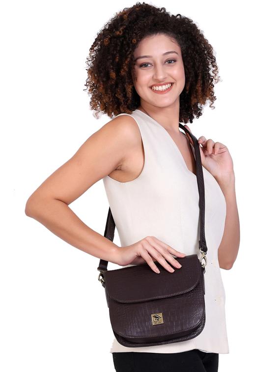 brown leather sling bag - 21276658 - Standard Image - 3