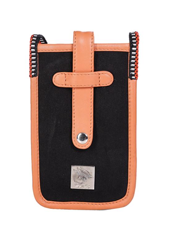 orange leather regular pouch - 21276671 - Zoom Image - 0