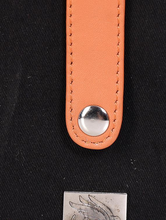 orange leather regular pouch - 21276671 - Standard Image - 3