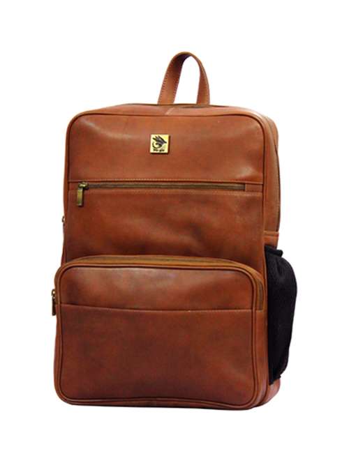 men tan backpack