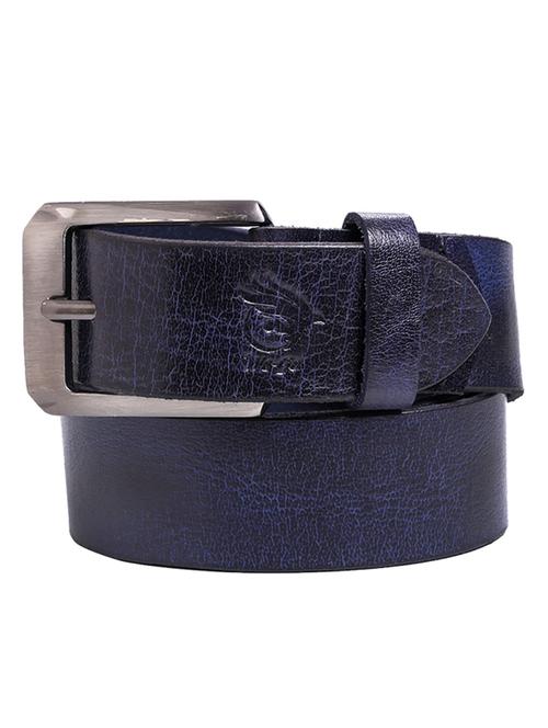 navy blue leather belt - 21276747 - Standard Image - 0