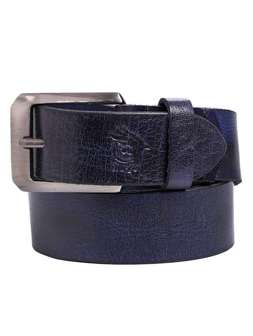 navy blue leather belt - 21276767 - Standard Image - 0