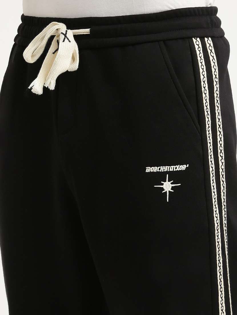 men black side taped mid rise jogger - 21276808 -  Standard Image - 5