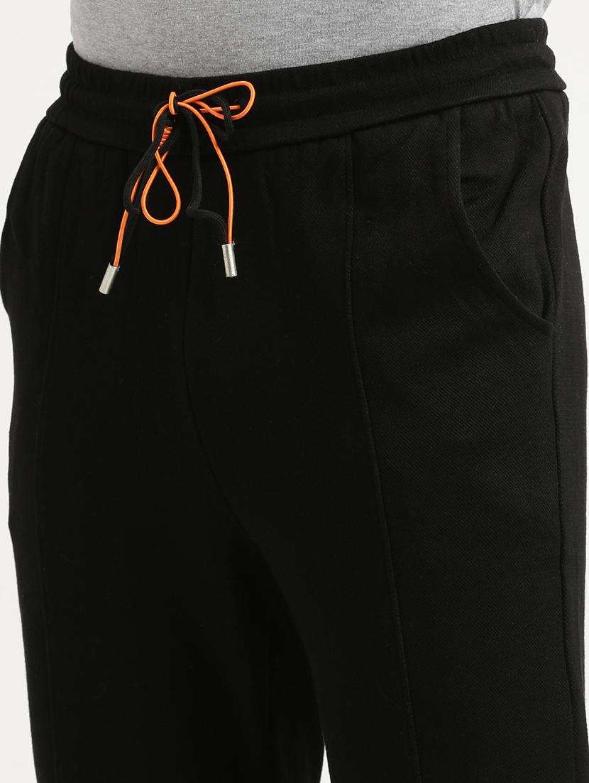 men black solid mid rise jogger - 21276810 - Standard Image - 5