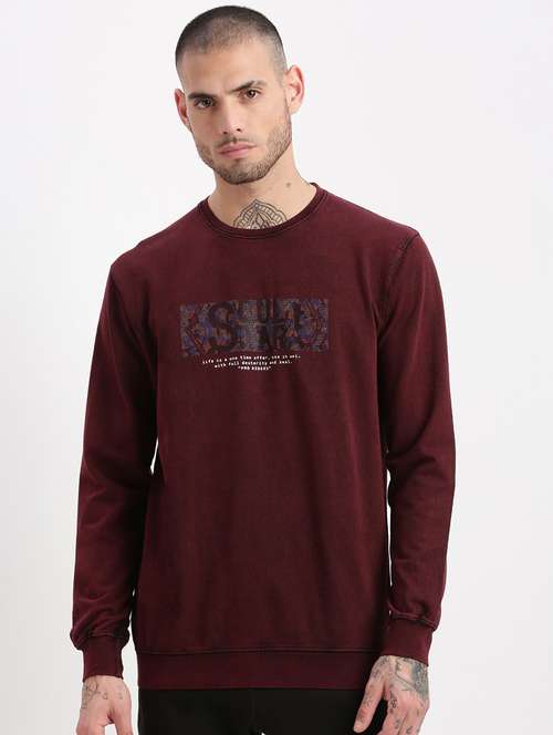 men long sleeved chest print sweatshirt - 21276867 -  Standard Image - 0